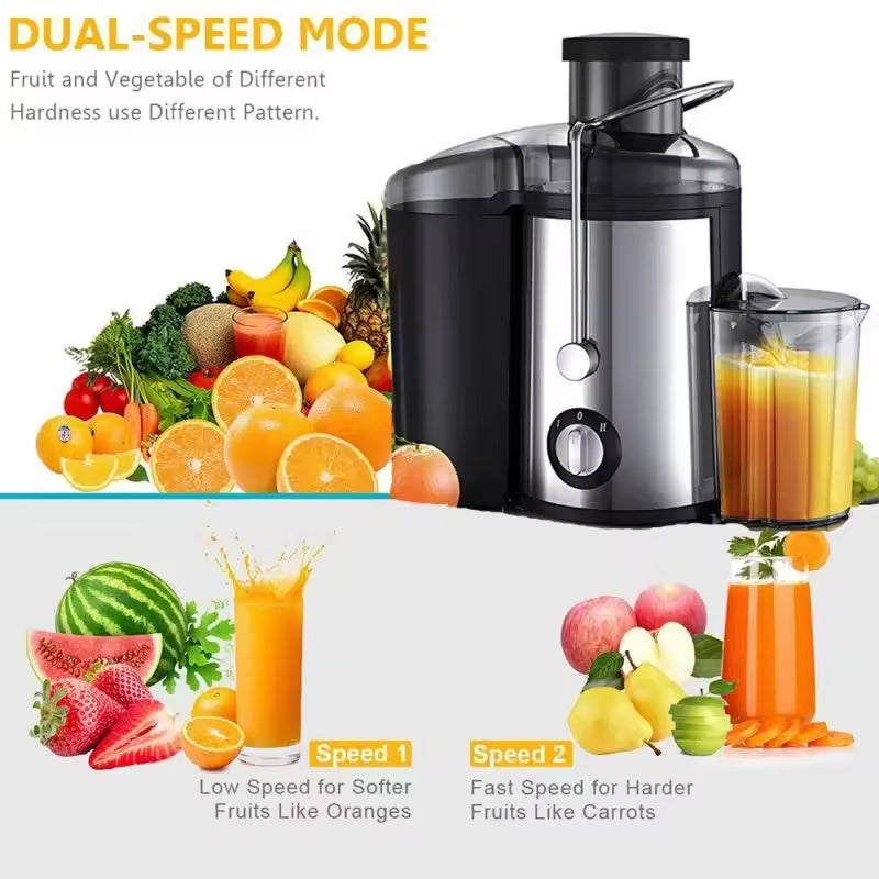 Estrattore centrifugo di succo da 800W — imboccatura larga, 2 velocità