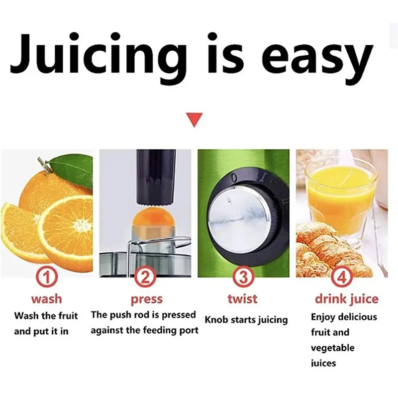 Estrattore centrifugo di succo da 800W — imboccatura larga, 2 velocità