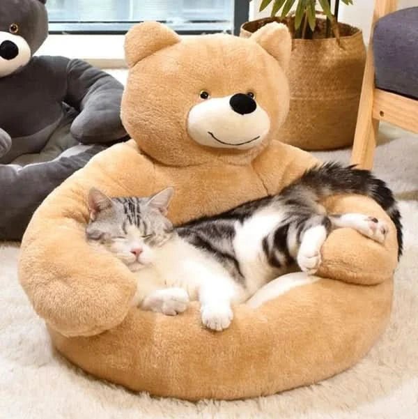 CozyNest Cat Bed — Raised Edge Design, Removable Washable Cover