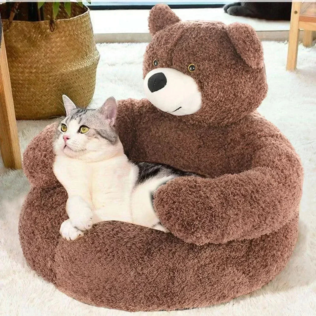 CozyNest Cat Bed — Raised Edge Design, Removable Washable Cover