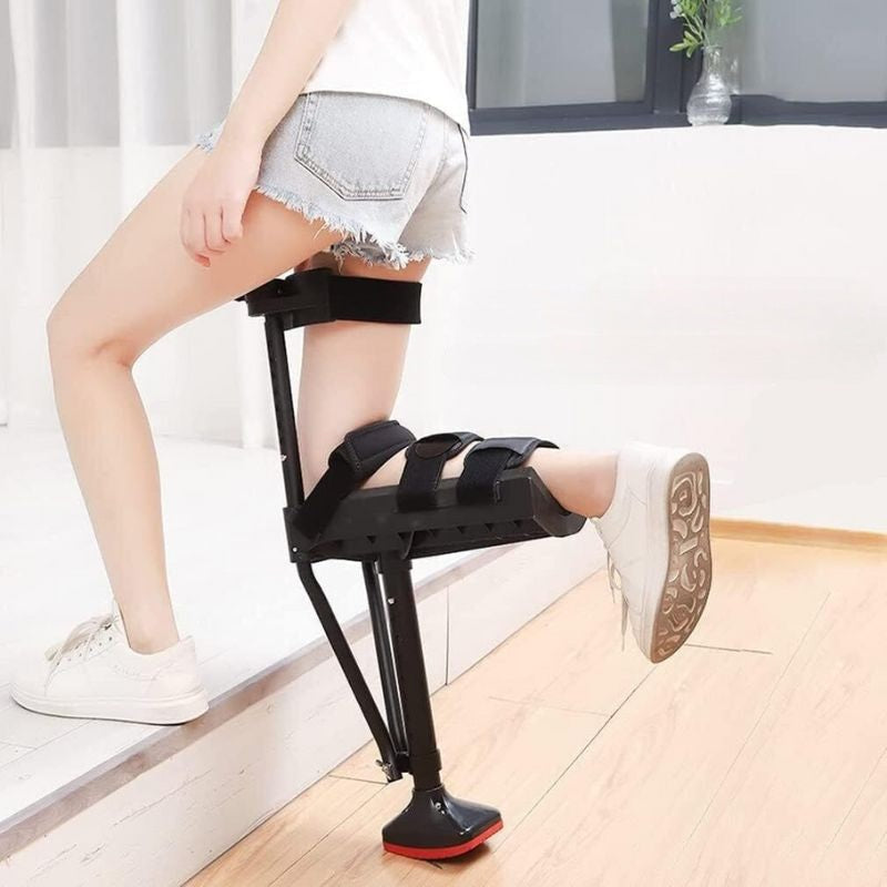 Hands-Free Knee Crutch Support with Padded Recovery Platform