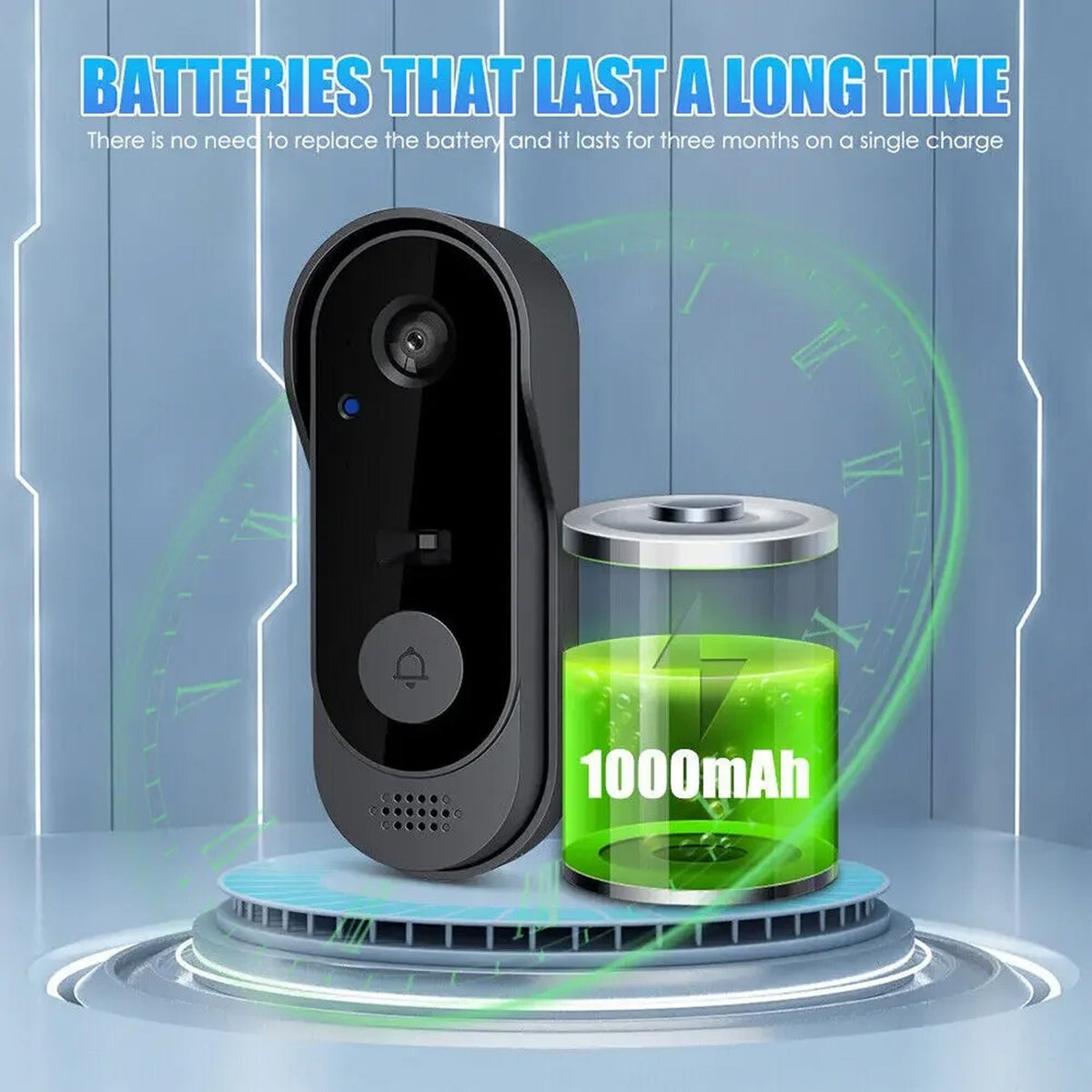 Wireless Video Doorbell — Two-Way Talk, HD Video & Night Vision