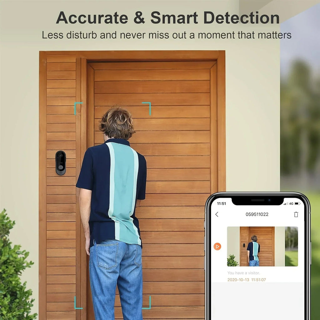 Wireless Video Doorbell — Two-Way Talk, HD Video & Night Vision