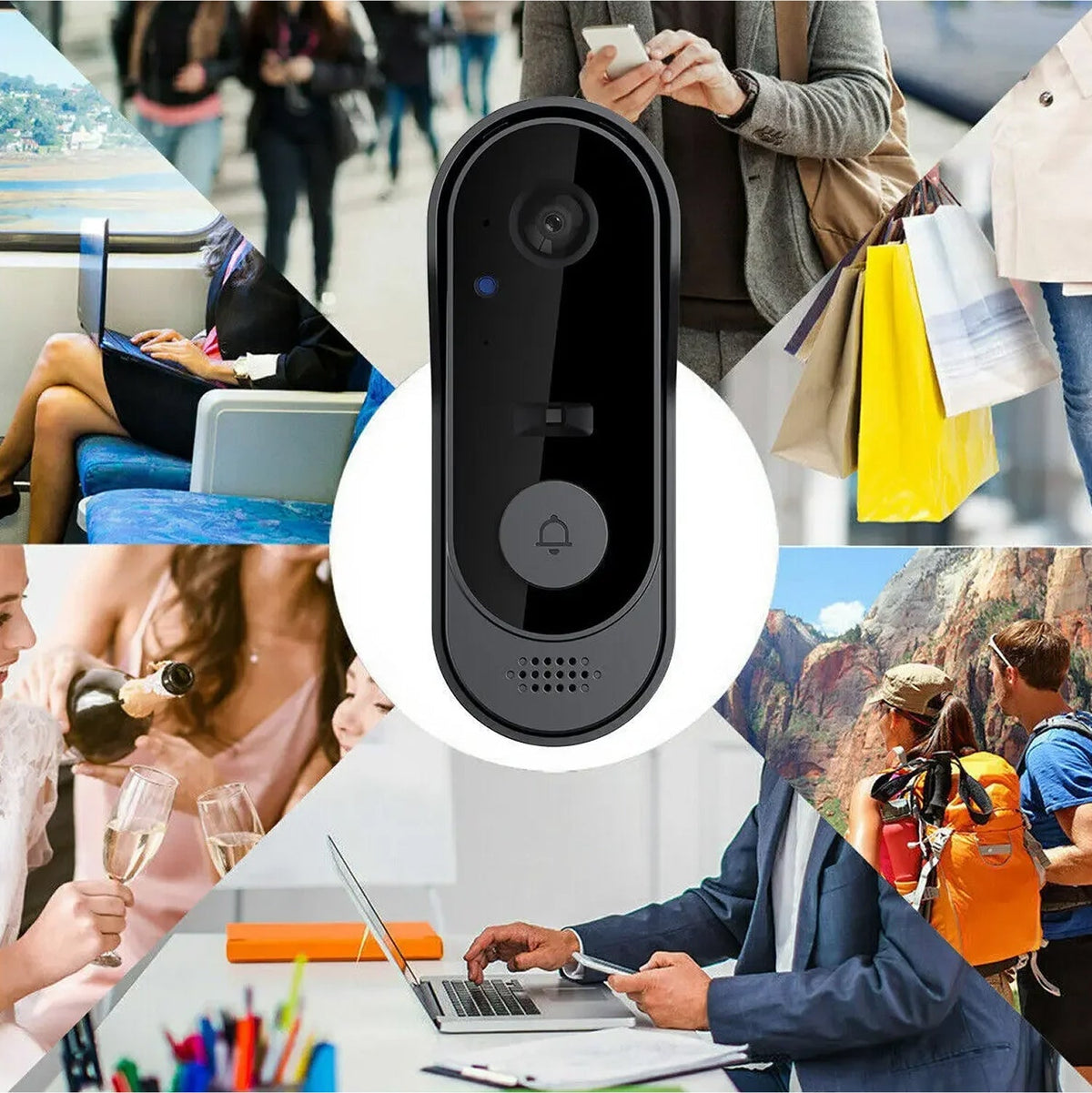Bezdrátový HD videotelefon s detekcí pohybu v rozsahu 170° a obousměrným zvukem