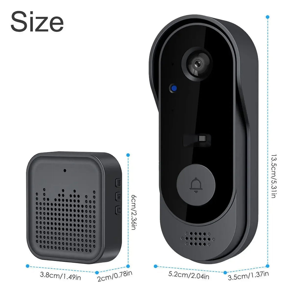 Bezdrátový HD videotelefon s detekcí pohybu v rozsahu 170° a obousměrným zvukem