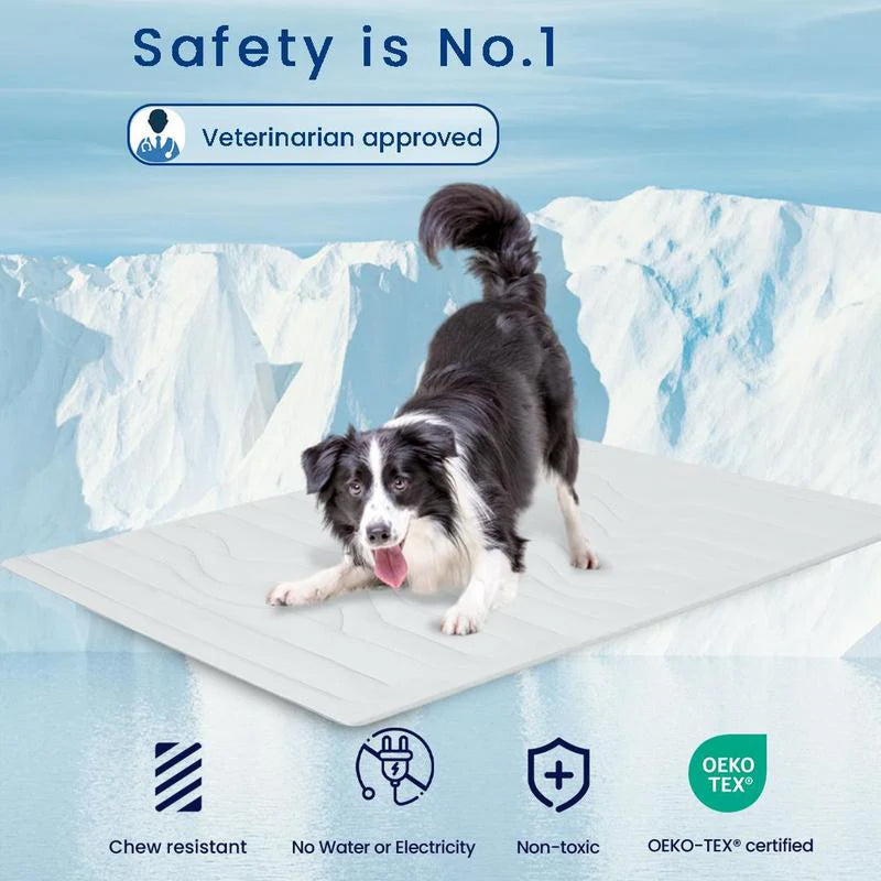 Self-Activating Cooling Pet Bed Pad — Washable, Portable Design
