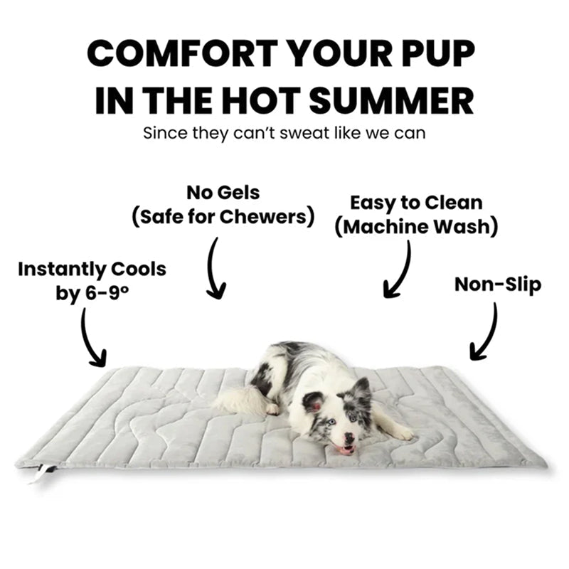 Self-Activating Cooling Pet Bed Pad — Washable, Portable Design