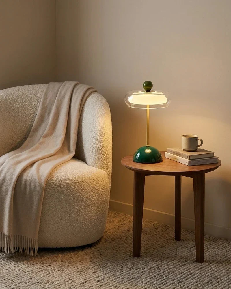 Lampada da scrivania a fungo mid-century — Ricaricabile, regolazione touch, 3 modalità