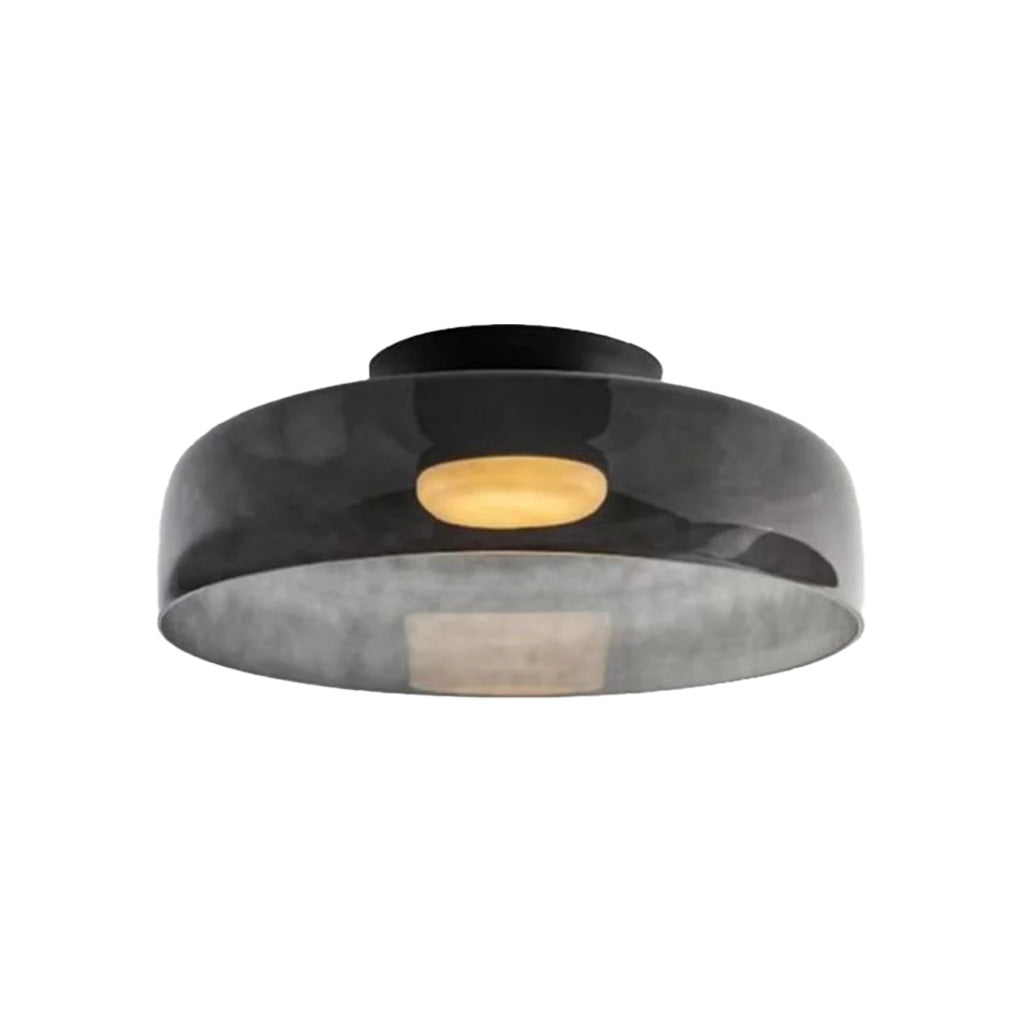 Lagvis taklampe i glass med LED, 16,5 tommer, grå, ravfarget og grønn