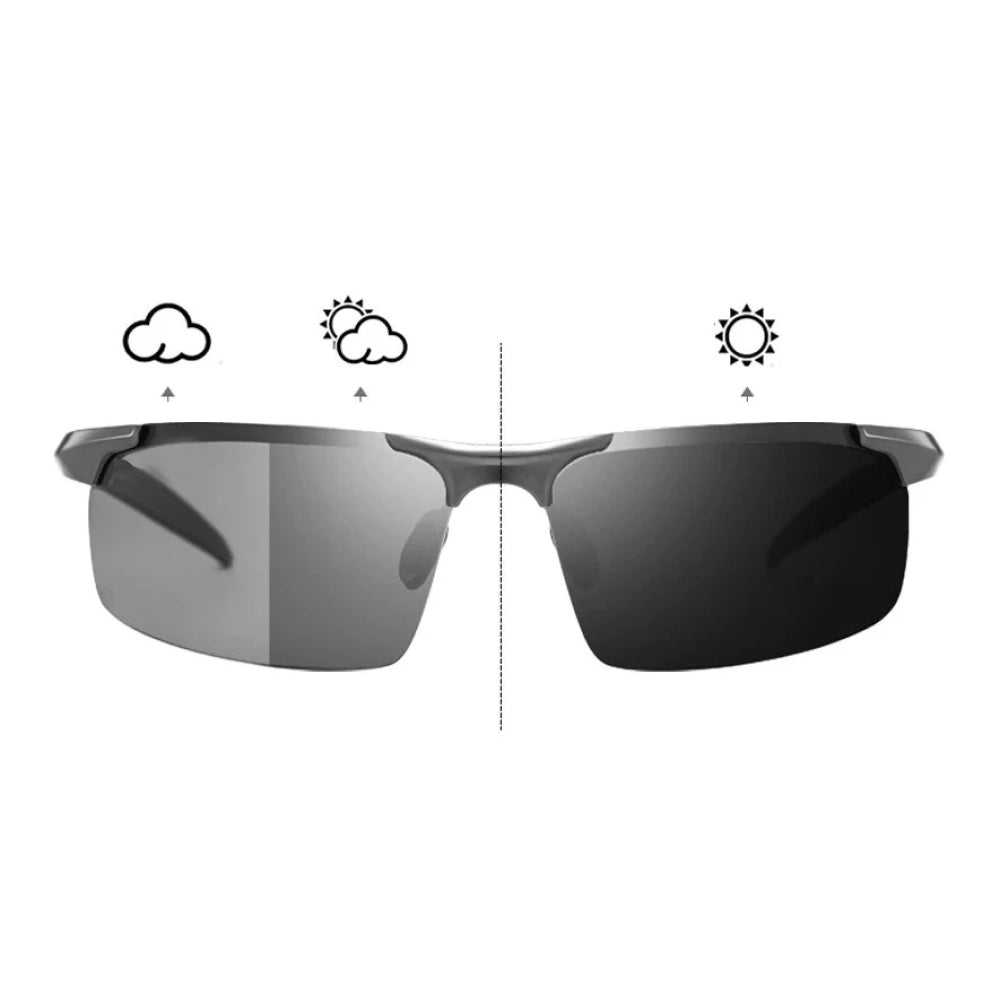 Photochromic Polarized Sunglasses — UV400 Auto-Tint Lenses