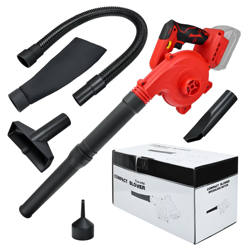 Soffiatore e aspiratore per foglie senza fili e senza spazzole, compatibile con batterie da 18 V – Attrezzo portatile da giardino a 6 velocità per la pulizia all’aperto, la rimozione della polvere in casa e