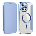 Capa Magnética de Couro Euroselle com Tampa para iPhone Séries 11-14