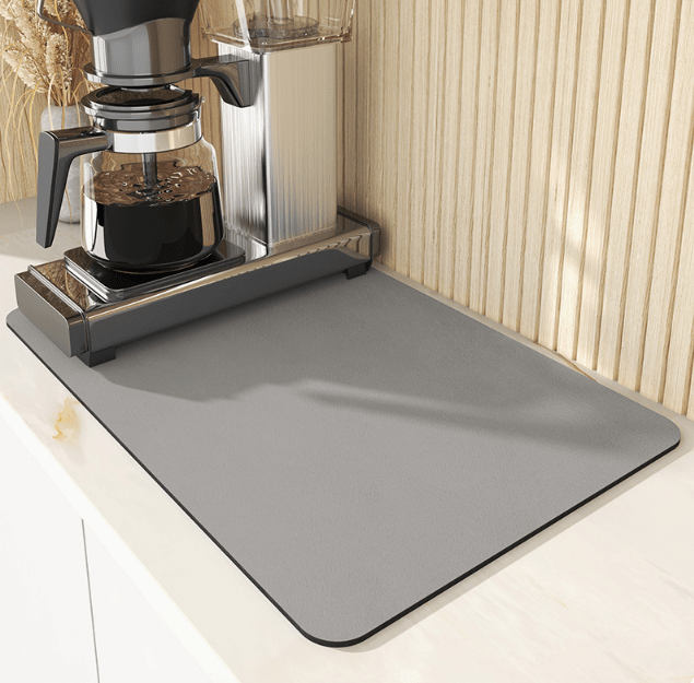 Alfombrilla de cocina estrecha de diatomita AquaSorb — Superficie muy absorbente y de secado rápido