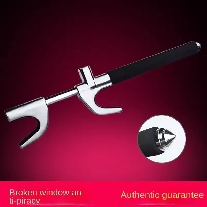 Retractable Vehicle Anti-Theft Bar — Copper Core Lock, Glass Breaker
