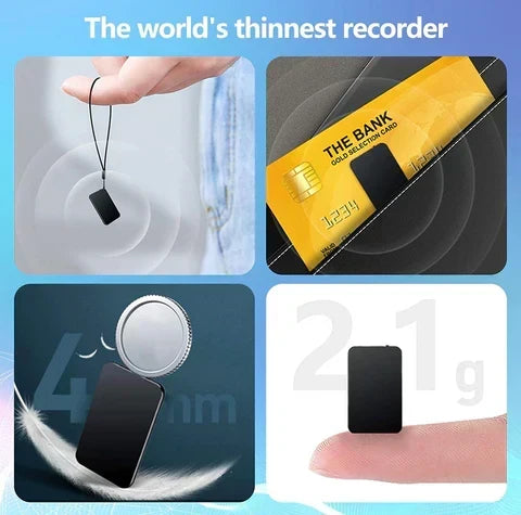 Voice-Activated Digital Audio Recorder — 16GB, 50-Hour Battery, OTG