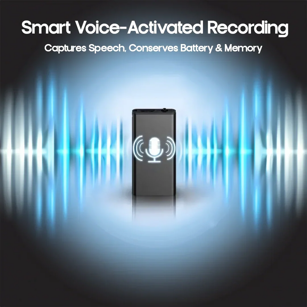 Voice-Activated Digital Audio Recorder — 16GB, 50-Hour Battery, OTG