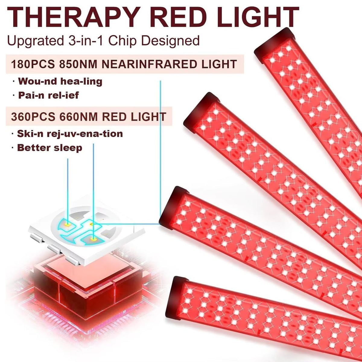 Dual-Wavelength Infrared Therapy Floor Lamp for Pain & Skin Rejuvenation