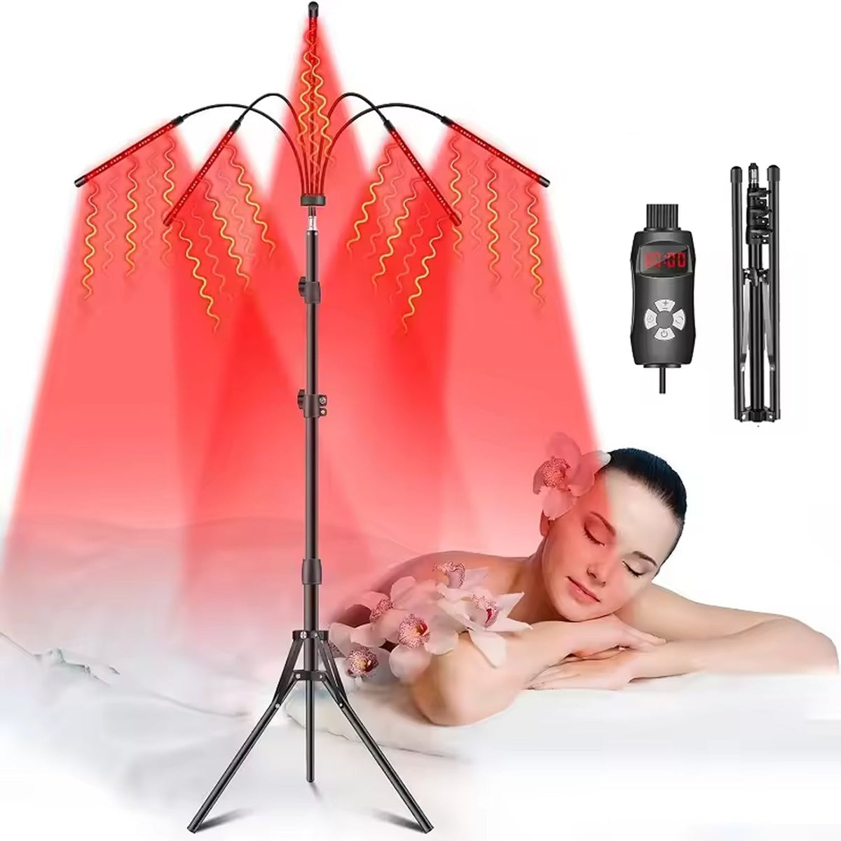 Dual-Wavelength Infrared Therapy Floor Lamp for Pain & Skin Rejuvenation
