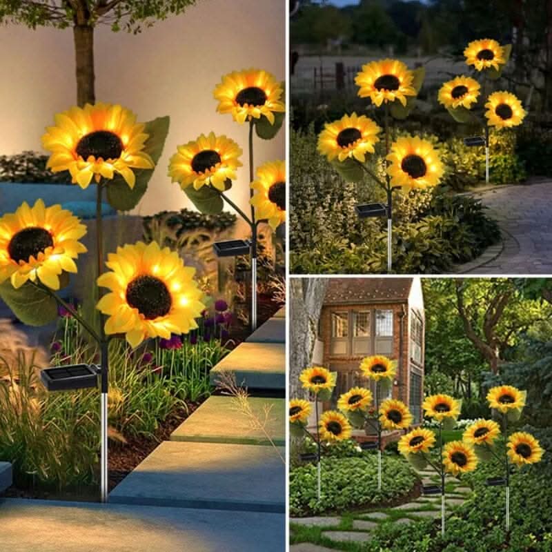 Wasserdichte Solarleuchte Sonnenblume - automatische Beleuchtung, dekorative Skulptur