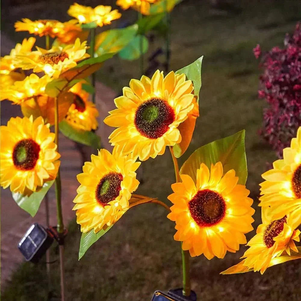 Wasserdichte Solarleuchte Sonnenblume - automatische Beleuchtung, dekorative Skulptur