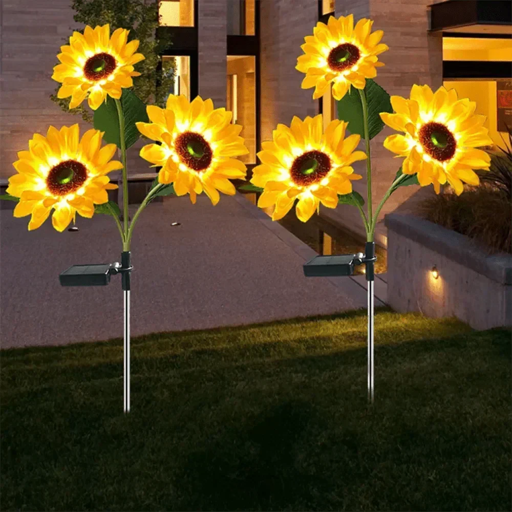 Wasserdichte Solarleuchte Sonnenblume - automatische Beleuchtung, dekorative Skulptur