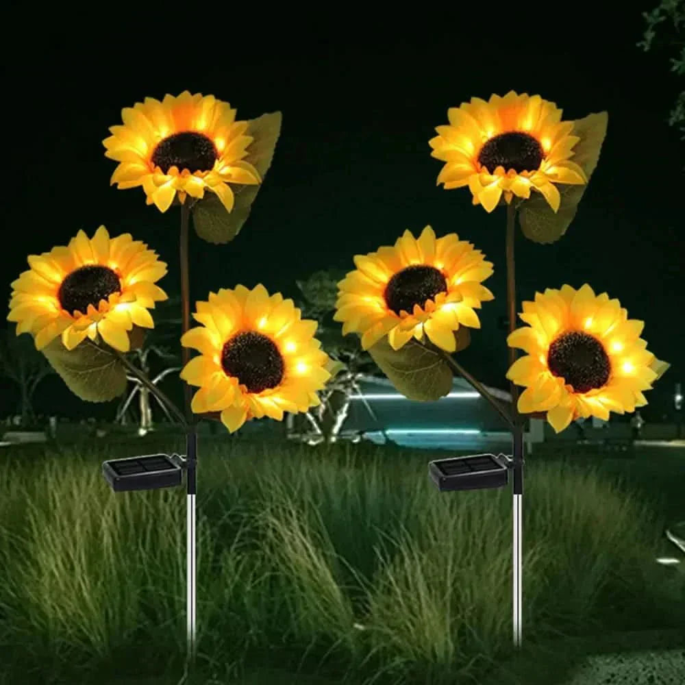 Wasserdichte Solarleuchte Sonnenblume - automatische Beleuchtung, dekorative Skulptur