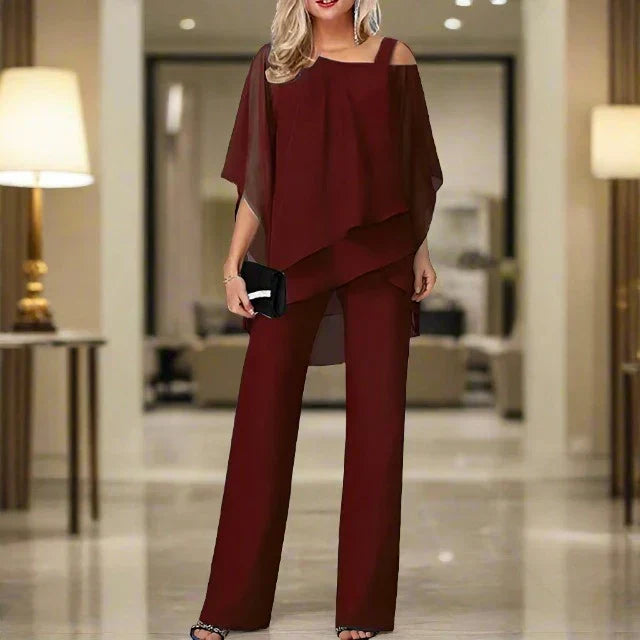 Set elegant din șifon, din două piese | Euroselle