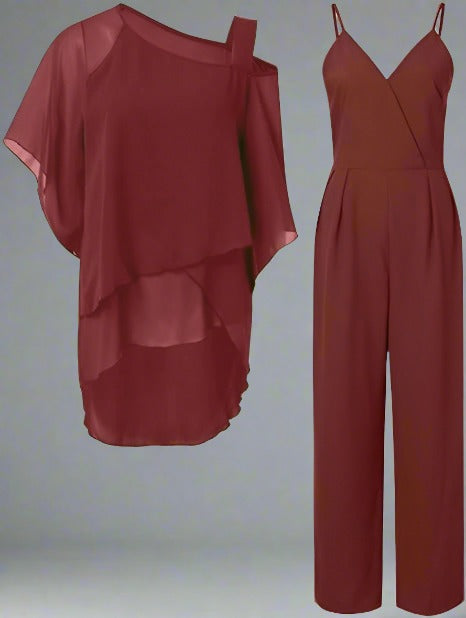 Set elegant din șifon, din două piese | Euroselle