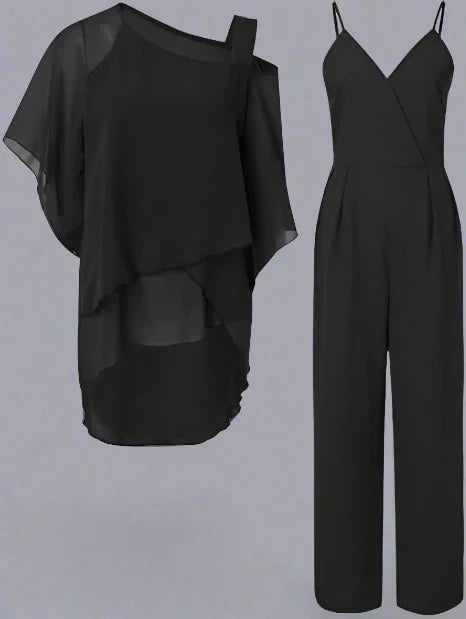 Set elegant din șifon, din două piese | Euroselle