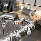 Luxury Plain Satin Duvet Cover - SilkSerenity | Euroselle