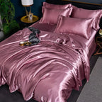 Luxury Plain Satin Duvet Cover - SilkSerenity | Euroselle