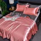 Luxury Plain Satin Duvet Cover - SilkSerenity | Euroselle
