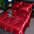 Luxury Plain Satin Duvet Cover - SilkSerenity | Euroselle