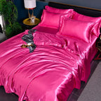 Luxury Plain Satin Duvet Cover - SilkSerenity | Euroselle