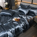 Luxury Plain Satin Duvet Cover - SilkSerenity | Euroselle