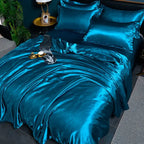 Luxury Plain Satin Duvet Cover - SilkSerenity | Euroselle