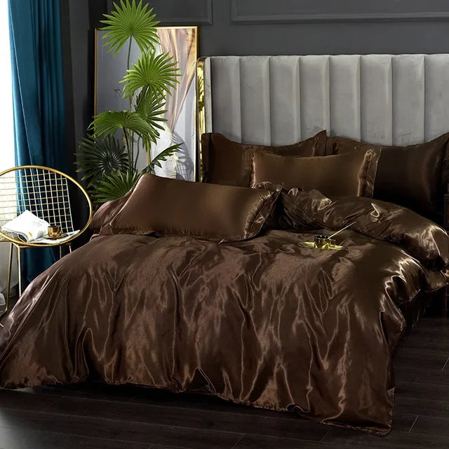 Luxury Silk Satin Bedding Set - SilkElegance | Euroselle