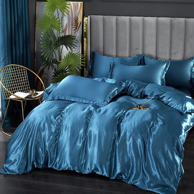 Luxury Silk Satin Bedding Set - SilkElegance | Euroselle