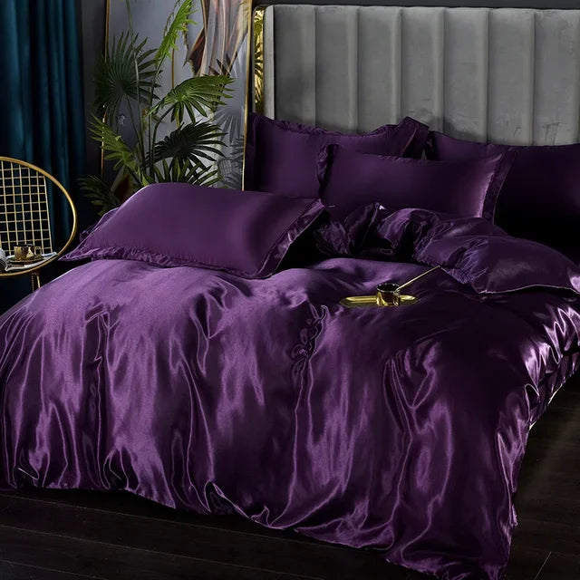 Luxury Silk Satin Bedding Set - SilkElegance | Euroselle