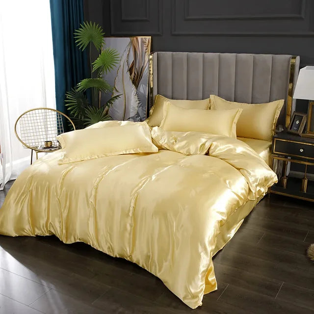 Luxury Silk Satin Bedding Set - SilkElegance | Euroselle