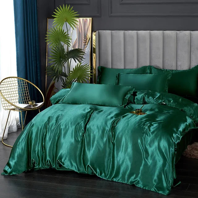 Luxury Silk Satin Bedding Set - SilkElegance | Euroselle