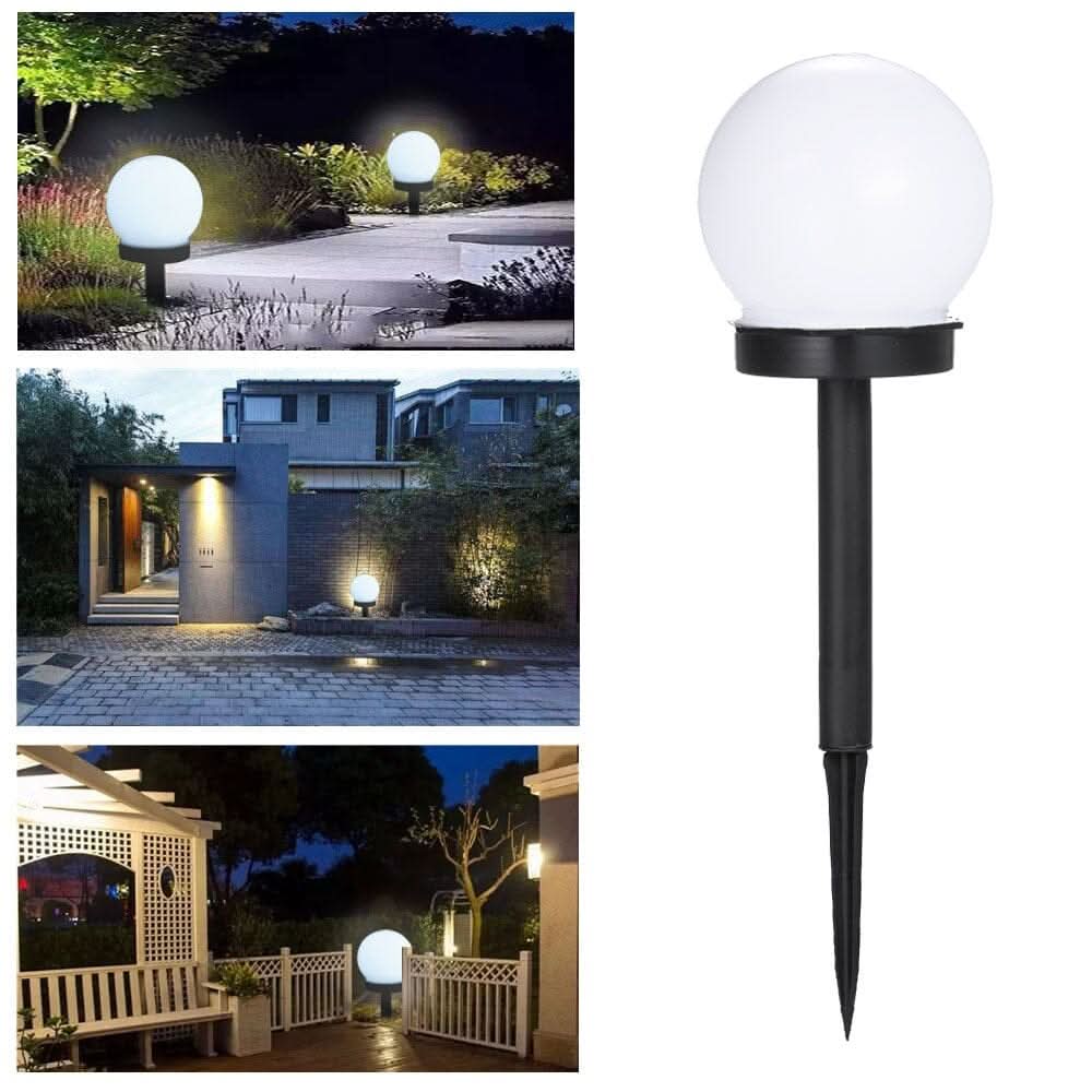 Lampe de jardin solaire LED ronde — Fonction marche/arrêt automatique, économe en énergie, 10 x 15 cm
