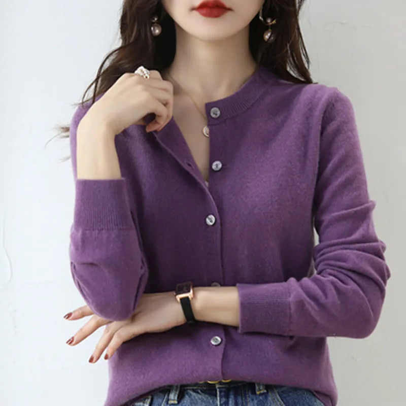Lyria Cashmere Cardigan Soft Knit for Spring and Autumn | Euroselle