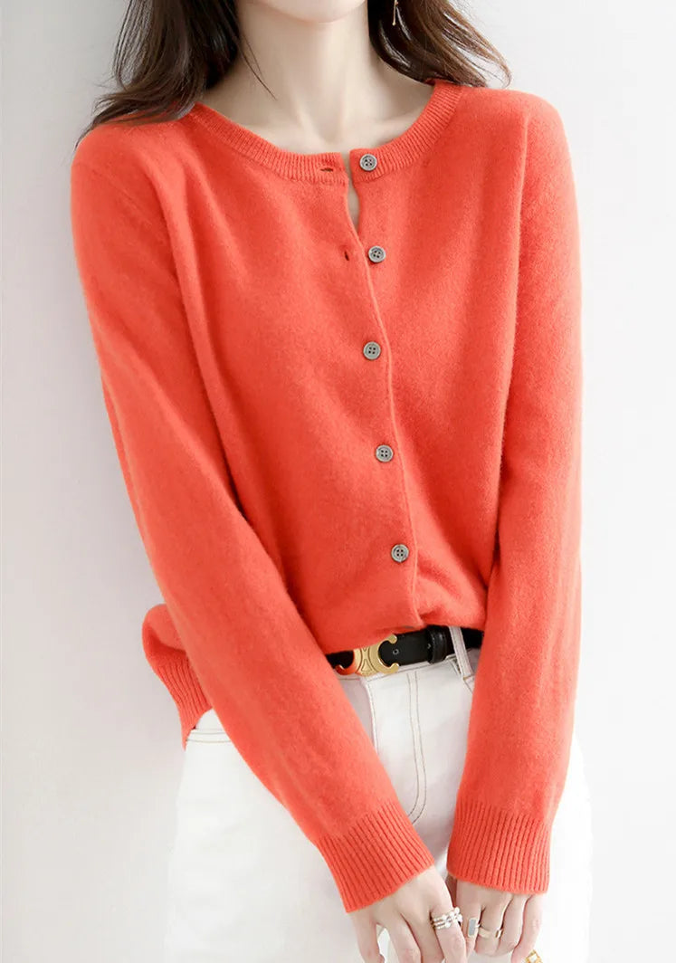 Lyria Cashmere Cardigan Soft Knit for Spring and Autumn | Euroselle