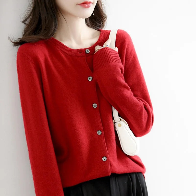 Lyria Cashmere Cardigan Soft Knit for Spring and Autumn | Euroselle