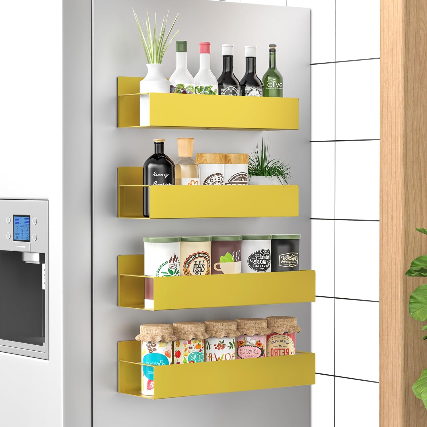 Magnetic Spice Rack Set of 4 – SpiceGrip | Euroselle