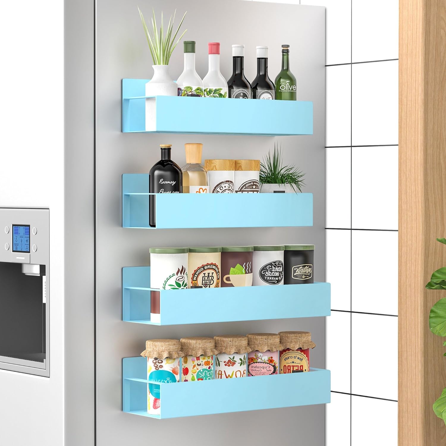 Magnetic Spice Rack Set of 4 – SpiceGrip | Euroselle