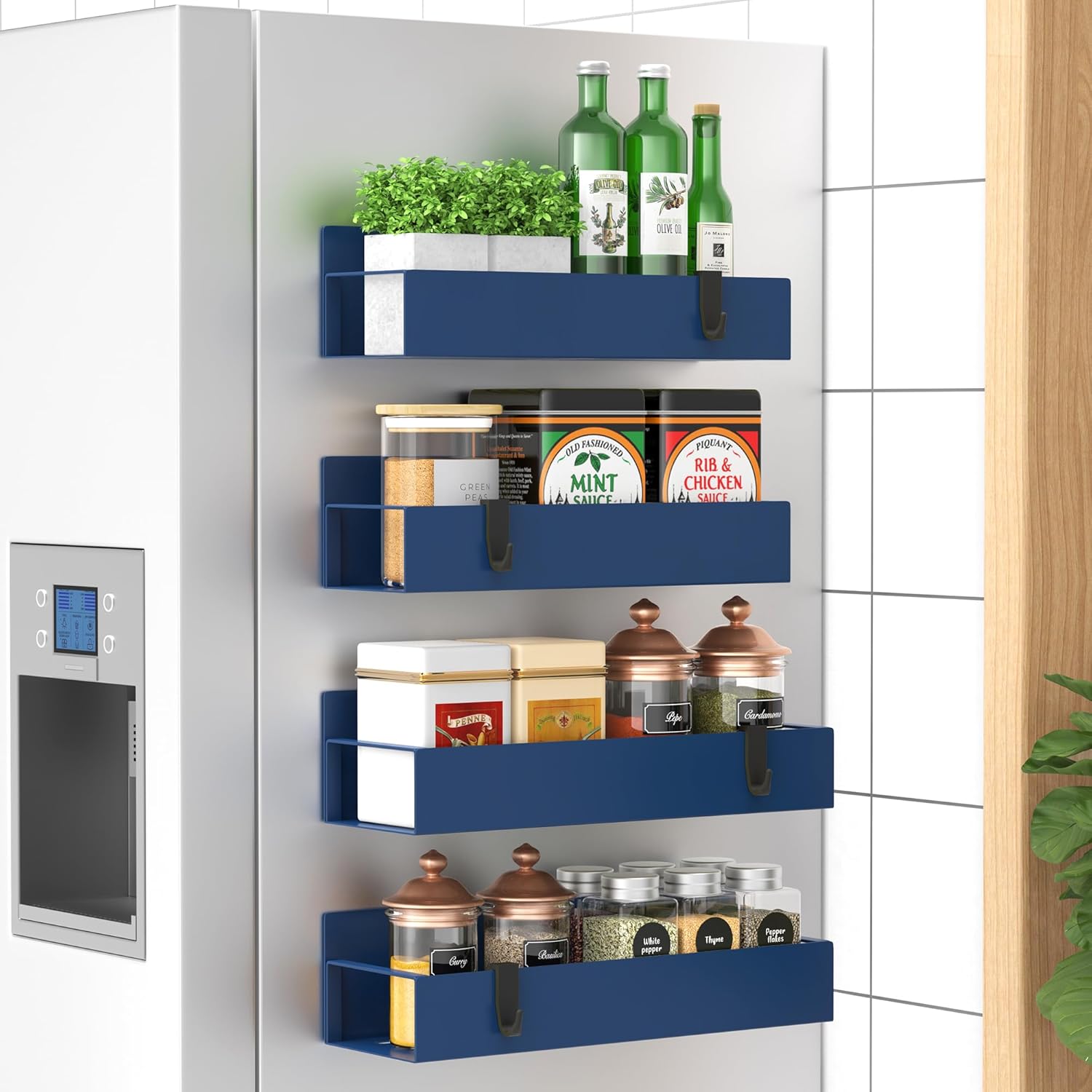Magnetic Spice Rack Set of 4 – SpiceGrip | Euroselle