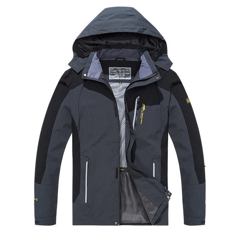 Men's Waterproof Windproof Hiking Jacket — Breathable Hooded Shell