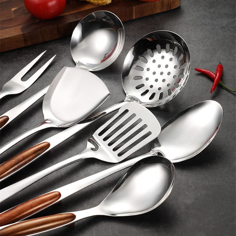 Küchenutensilien-Set aus robustem Edelstahl — langlebige Konstruktion, präzise ausbalanciertes Design